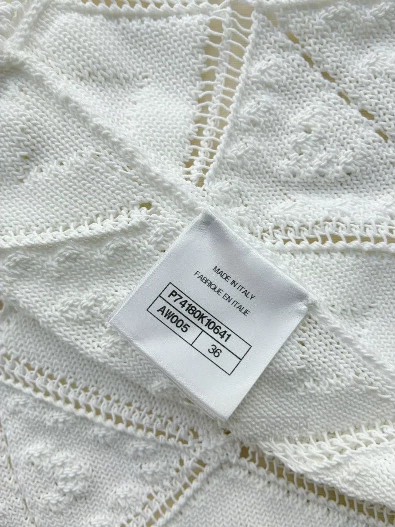 Chanel Chanel 23c white hollow knitted suspender vest Size XS / US 0-2 / IT 36-38 - 5 Thumbnail