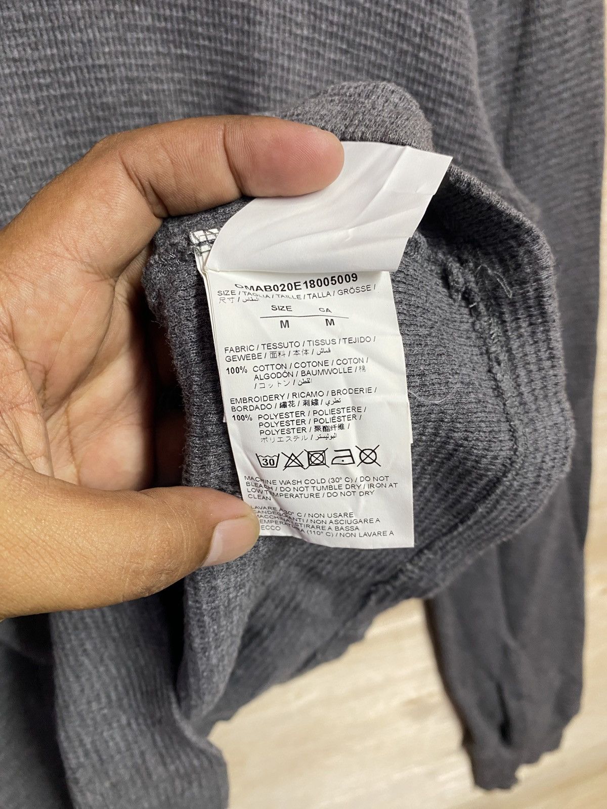 Off-White Off-White Main Label Owl Waffle Hoodie Black White Quote Size US XL / EU 56 / 4 - 5 Thumbnail