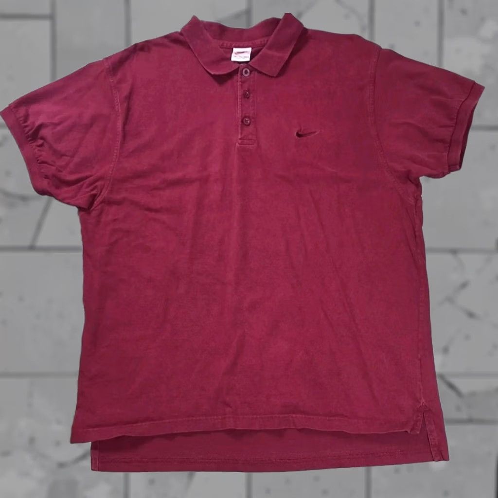 Nike VINTAGE Nike Polo Shirt Mens XL Maroon Swoosh Embroidered Short Sleeve 90s Size US XL / EU 56 / 4 - 1 Thumbnail