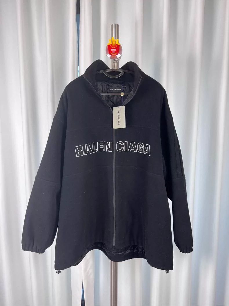 Balenciaga Balenciaga Letter embroidered zip-up cotton jacket polar f Size US S / EU 44-46 / 1 - 1 Thumbnail