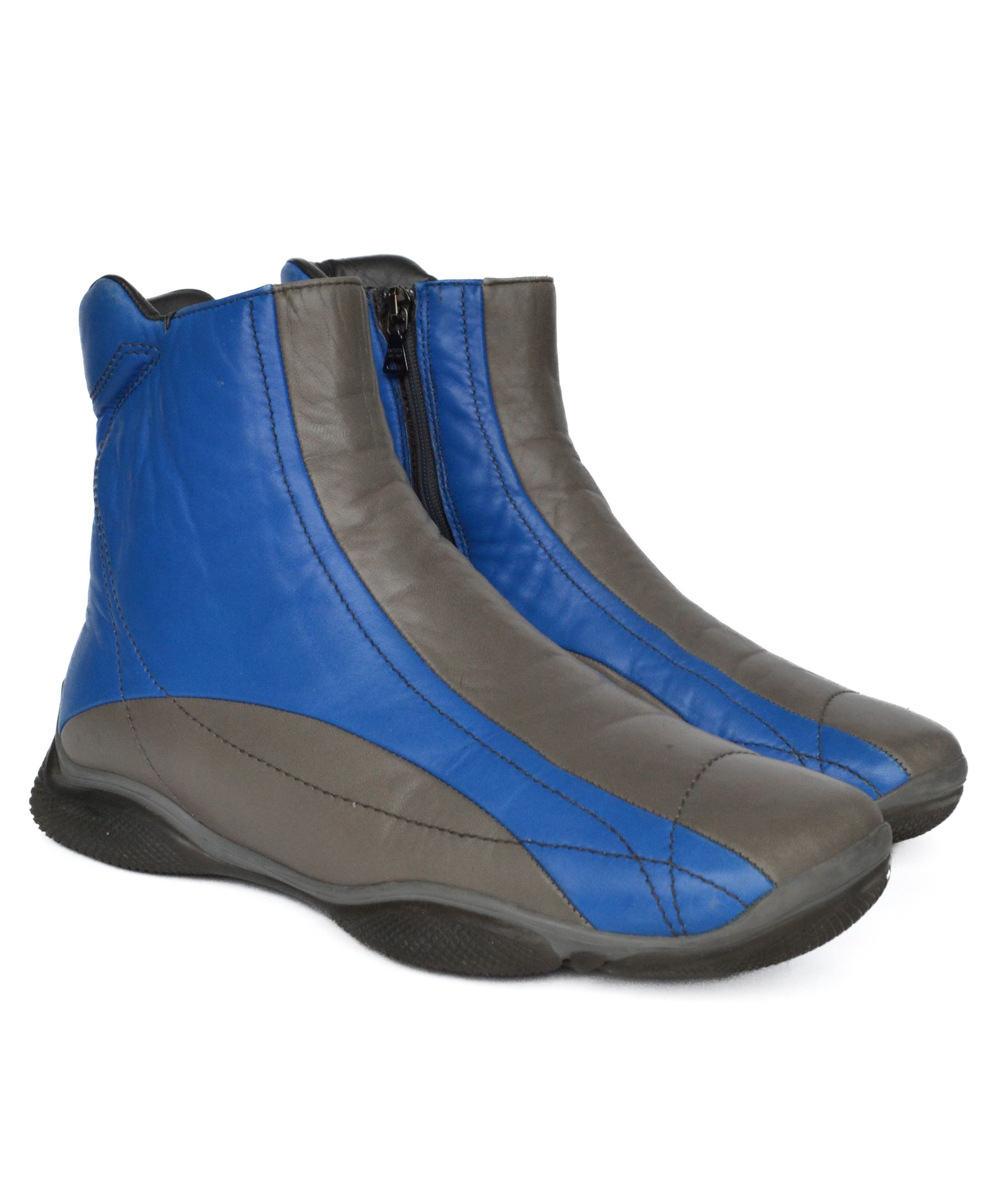 Prada PRADA Boots Vintage Leather Astro Blue Grey 1999 Shoes Size US 8 / EU 41 - 1 Thumbnail