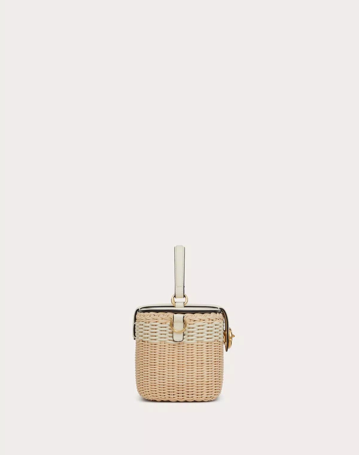 Valentino oc11z0725 Size:OS/Vlogo Signature Wicker Vanity Bag in Beige Size ONE SIZE - 4 Thumbnail