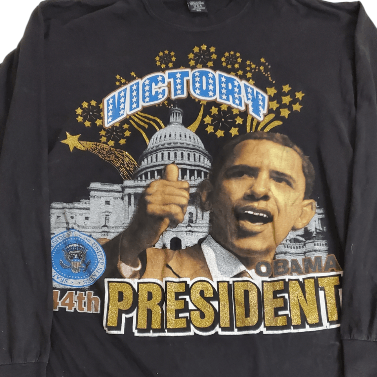 Vintage 2008 Barrack Obama 44th President T-Shirt (4XL) Size US XXL / EU 58 / 5 - 2 Thumbnail