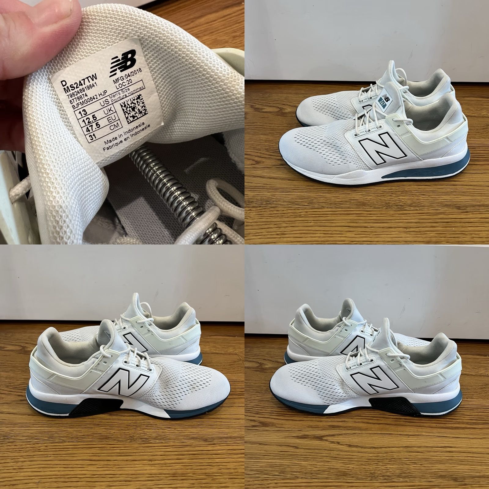 New Balance Vintage New Balance 247 Sneakers Size 13 Men White Athletic Tritium Pack Size US 13 / EU 46 - 8 Thumbnail