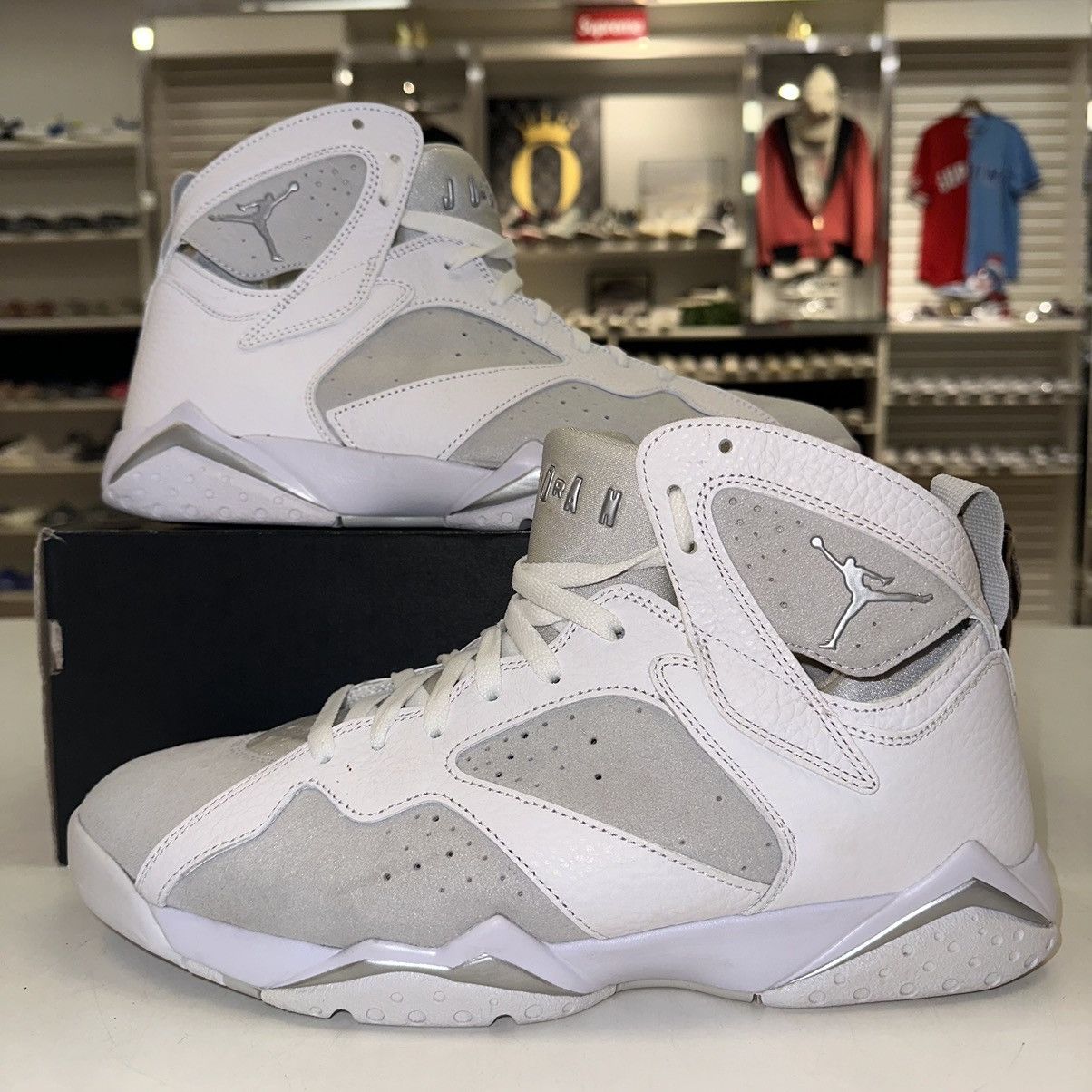 image of Size 11 - Jordan 7 Retro Pure Money 2017 Shoes in White, Men's