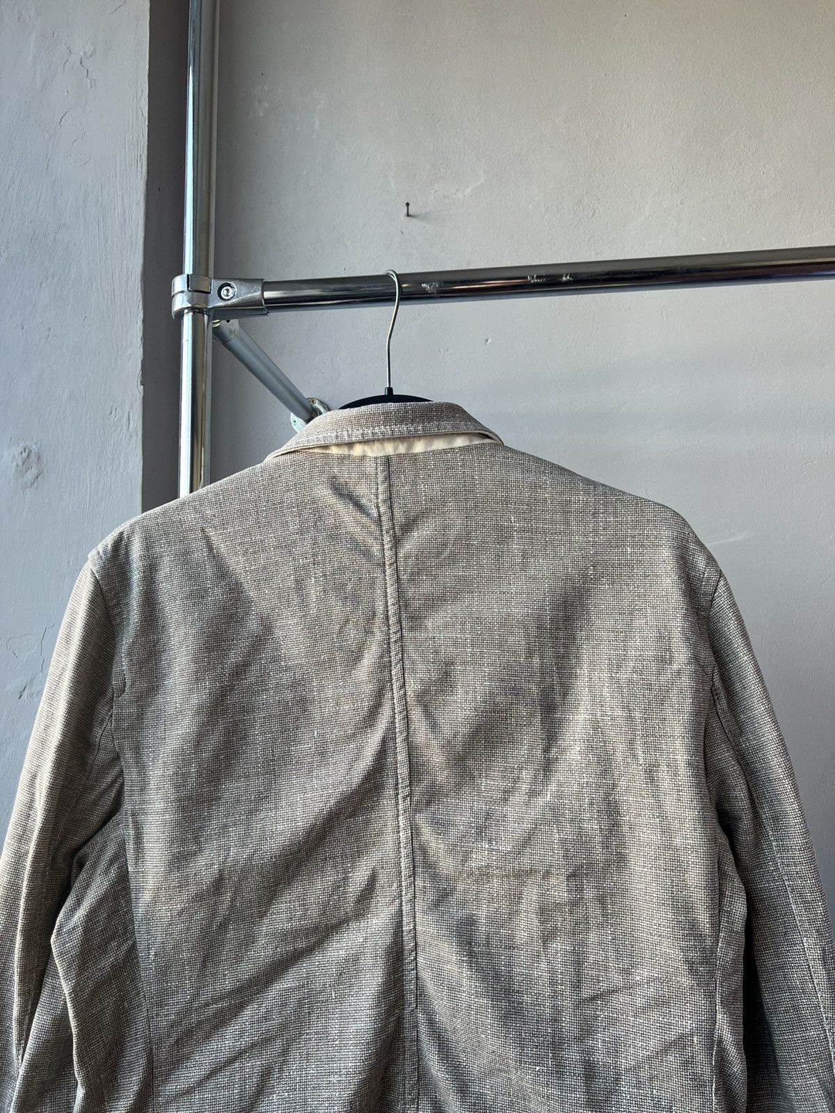 Circolo 1901 CIRCOLO 1901 STRETCH MENS GRAY BEIGE SOLID BLAZER JACKET 56 Size 54L - 16 Thumbnail