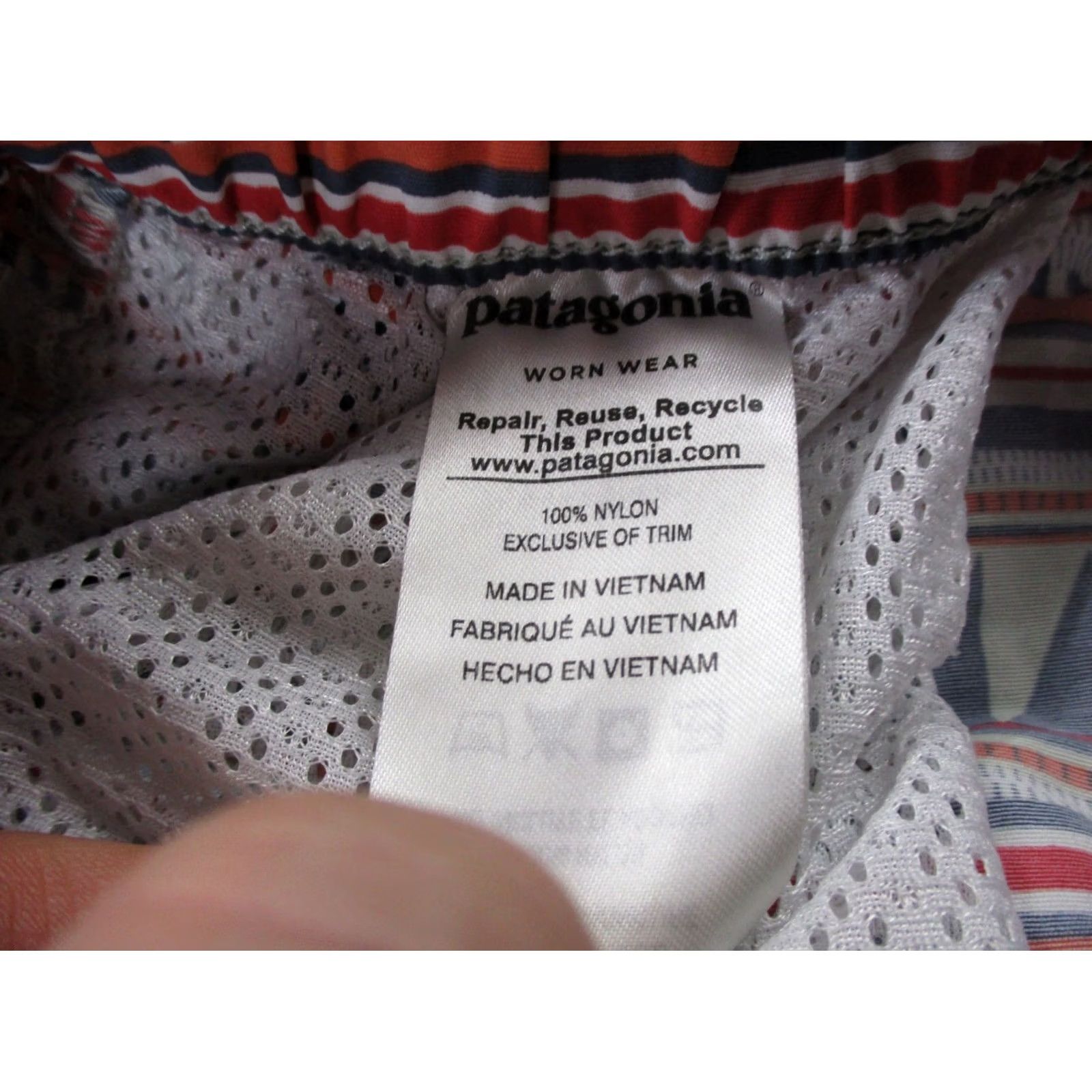 Patagonia Patagonia Baggies Shorts Womens L Nylon Lightweight Hiking Outdoors Aztec Size 36" / US 14 / IT 50 - 6 Thumbnail
