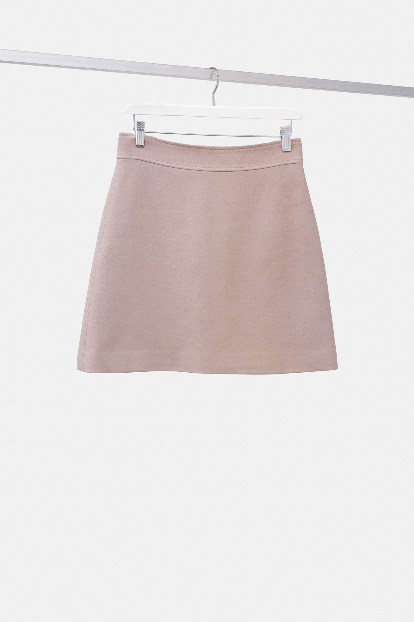 image of Theory Mauve A-Line Mini Skirt in Mauve Pink, Women's (Size 27)