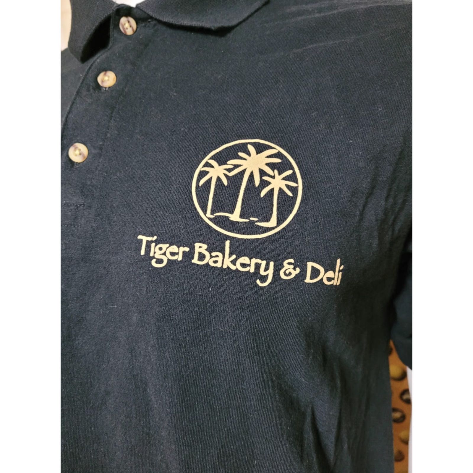Gildan Tiger Bakery Spread Hommus Not Hate Polo Shirt Large Toledo OH Restaurant Golf Shirt Size US L / EU 52-54 / 3 - 3 Thumbnail