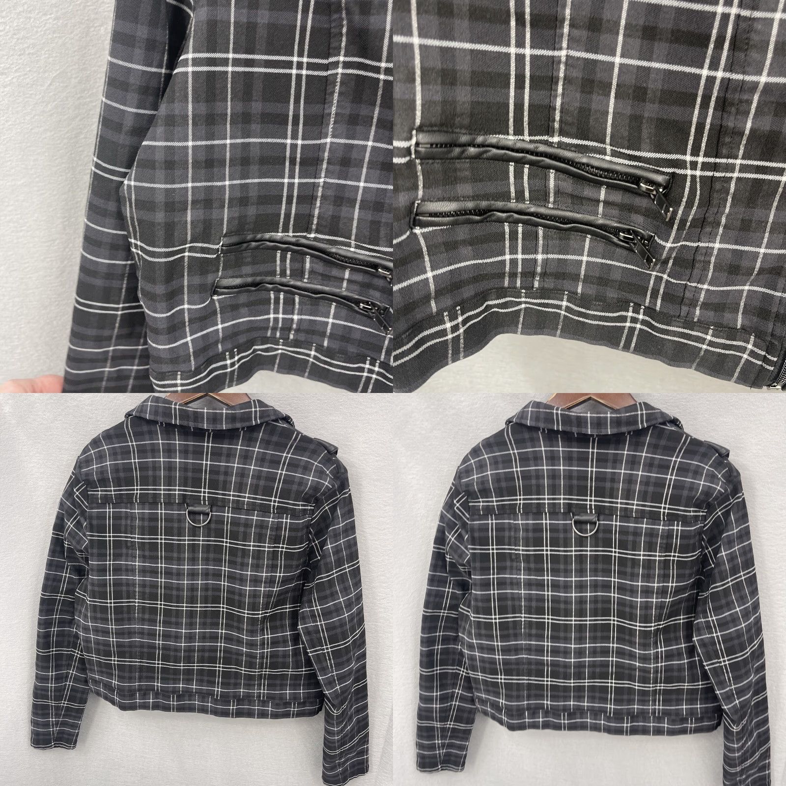 Killstar Killstar Jacket Womens 4XL Black Freak Flag Plaid Zip Casual Theme Flag Size XXL / US 16-18 / IT 52-54 - 8 Thumbnail