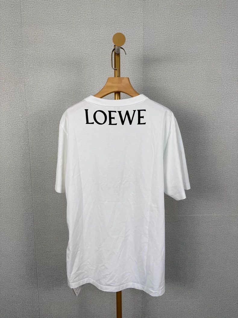 Loewe LOEWE Wide size pure cotton white T-shirt Size L / US 10 / IT 46 - 2 Thumbnail