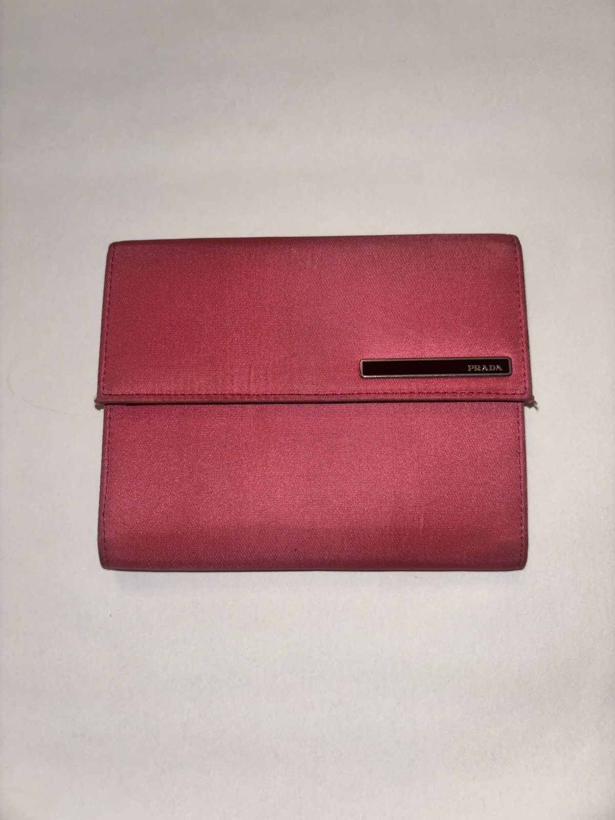 Prada Prada Pink and Black Trifold Wallet Size ONE SIZE - 1 Thumbnail