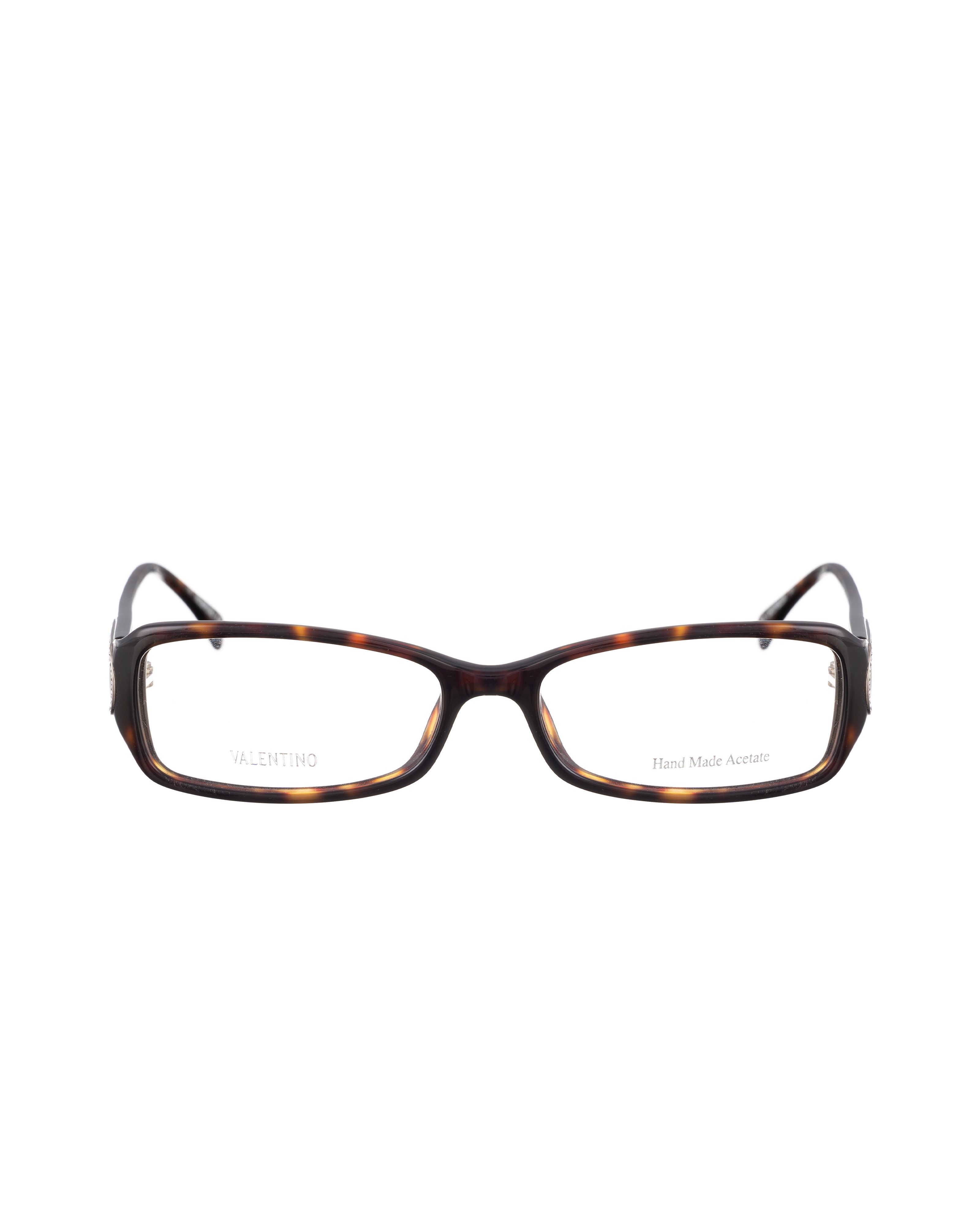 Valentino Valentino 00s Havana Glasses with White Rhinestones Size ONE SIZE - 2 Thumbnail