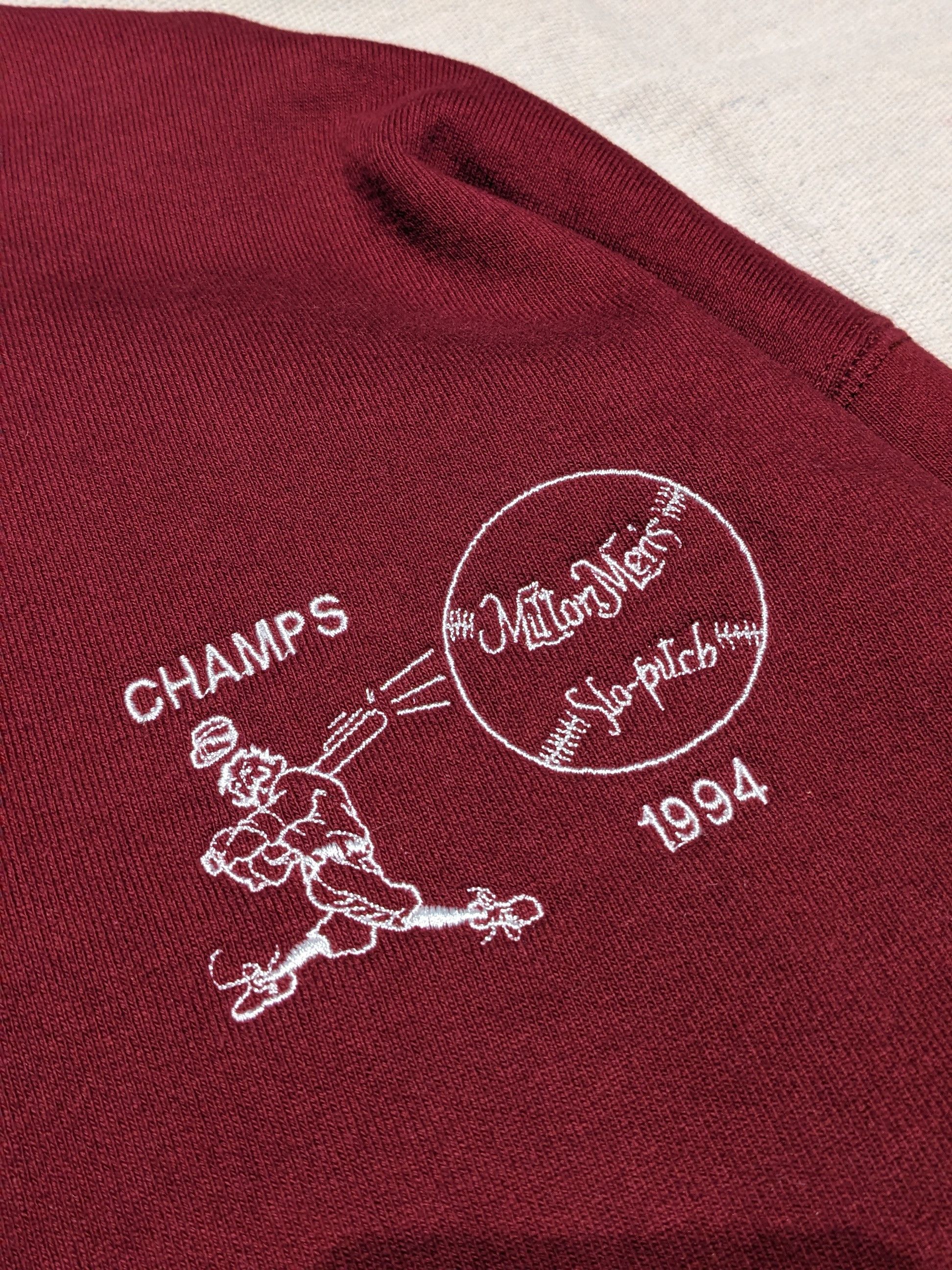 Fruit Of The Loom Vintage Burgundy FotL made in USA crewneck men's XL Size US XL / EU 56 / 4 - 4 Thumbnail