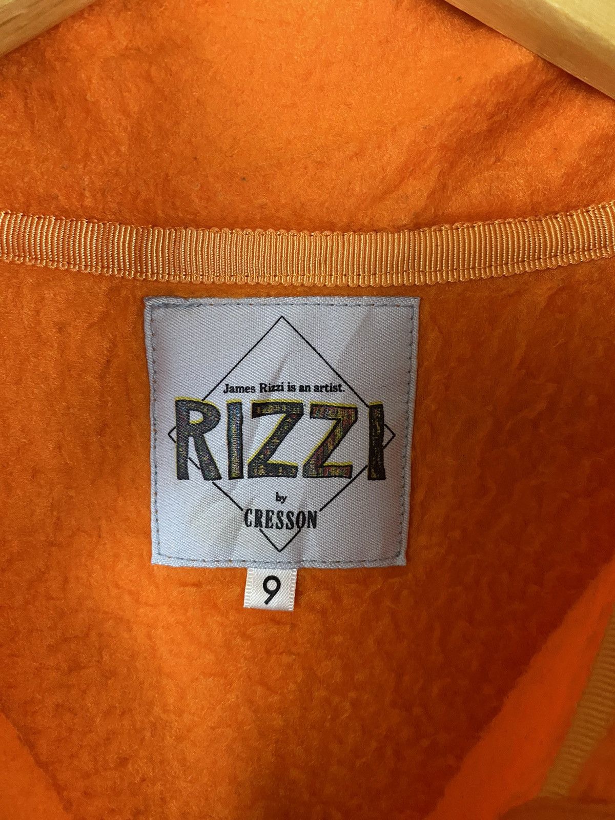 Vintage ✅️Vintage Rizzi 1995 Fleece Jacket Orange Size US L / EU 52-54 / 3 - 4 Thumbnail