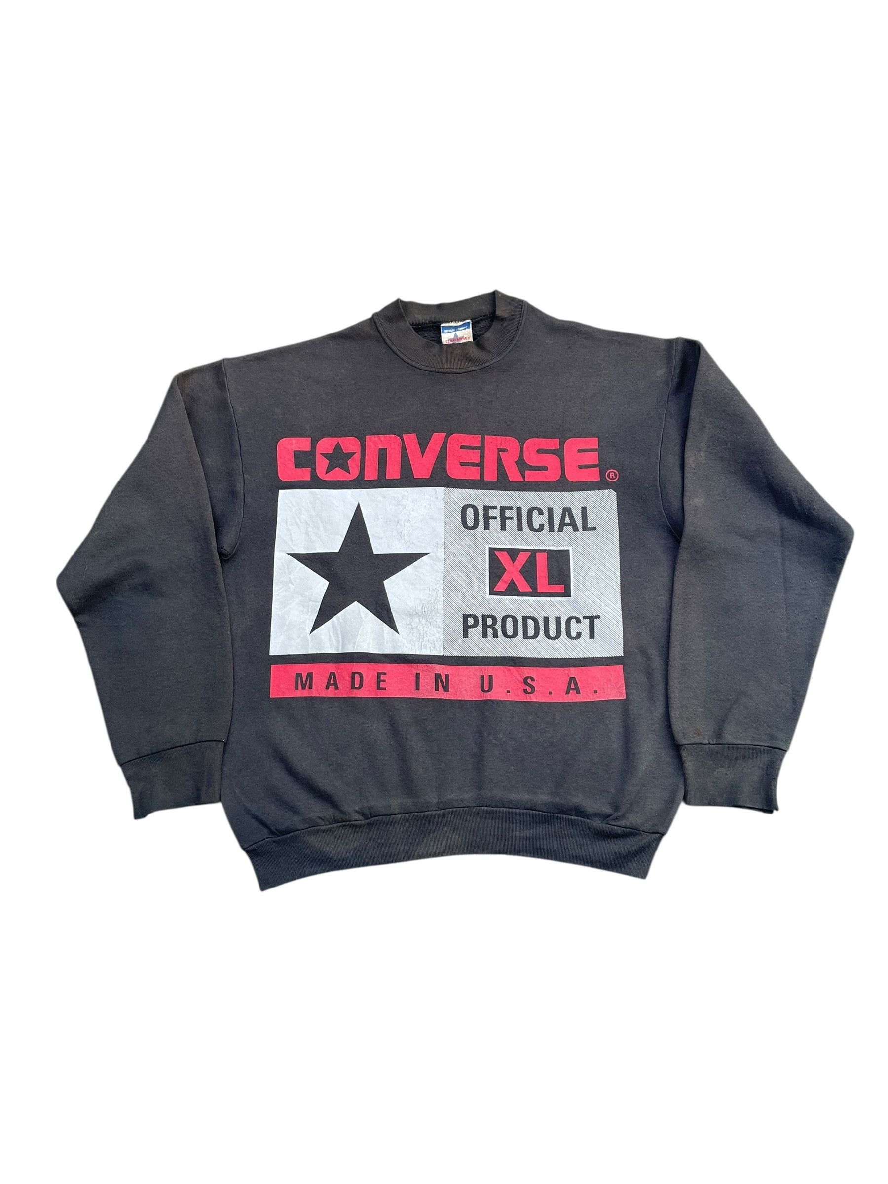 Converse Vintage Converse Sweatshirt Faded Wash Size US L / EU 52-54 / 3 - 1 Thumbnail