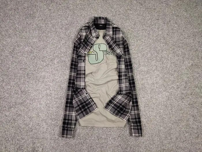 Flannel Vintage Flannel Shirt Travis Scott Style Y2K Style Size US XL / EU 56 / 4 - 1 Thumbnail