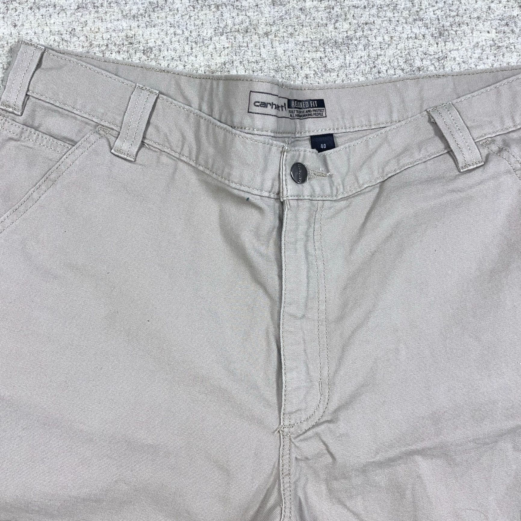 Carhartt VINTAGE Carhartt Shorts Men 40 Tan Khaki Duck Canvas Baggy Relaxed Fit Utility Work Wear Size US 40 / EU 56 - 4 Thumbnail