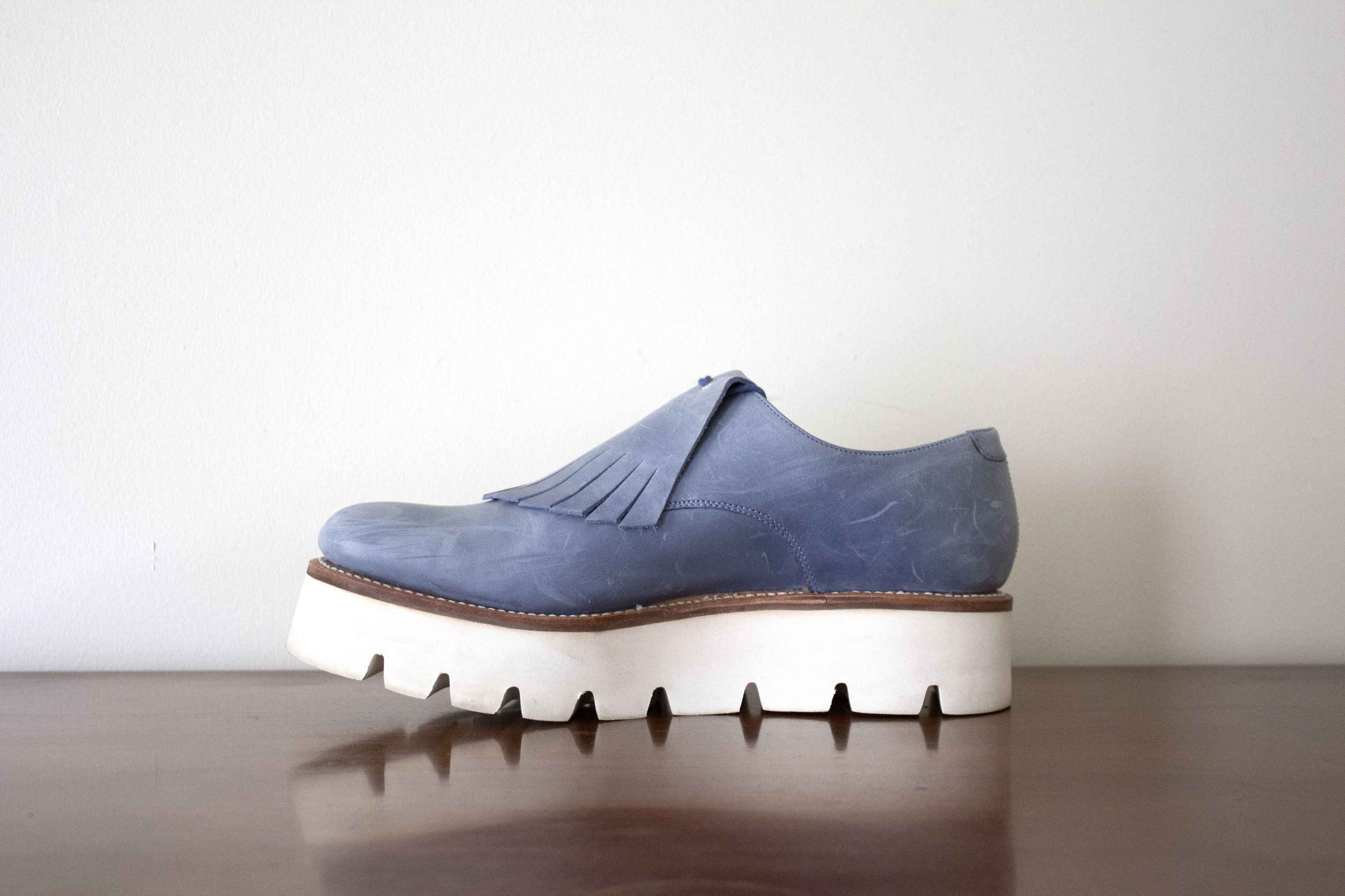 Grenson Grenson Light Blue Tassel Platform Loafer Size US 10 / IT 40 - 8 Thumbnail