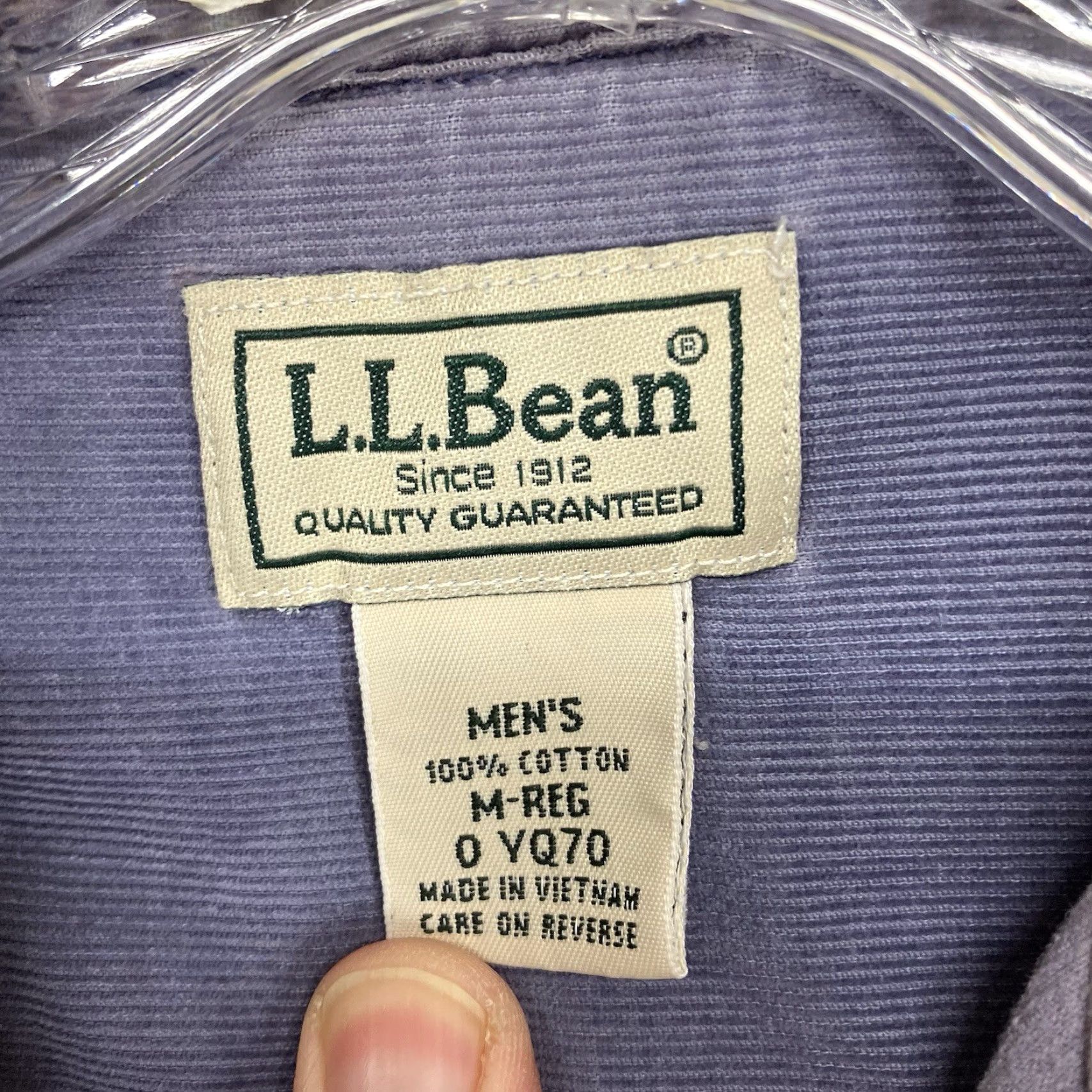 Vintage VINTAGE L.L. Bean Pinwale Corduroy Button-Up Shirt Mens M Periwinkle Cotton Wear Shirt Size US M / EU 48-50 / 2 - 3 Thumbnail
