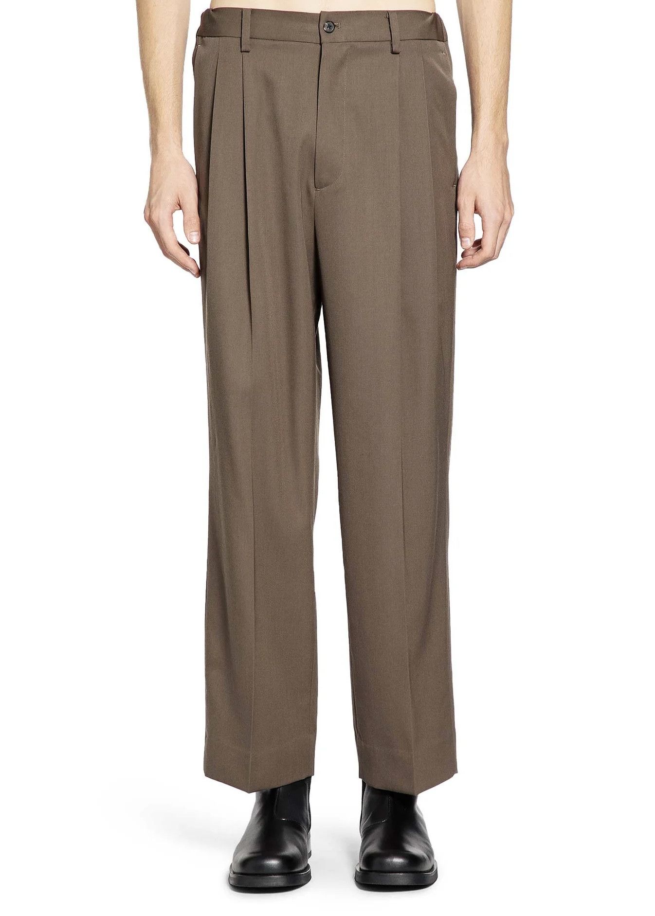Stein SSSTEIN /Stein TWO TUCK EASY TROUSERS pants S dark beige NWT Size US 27 - 3 Thumbnail