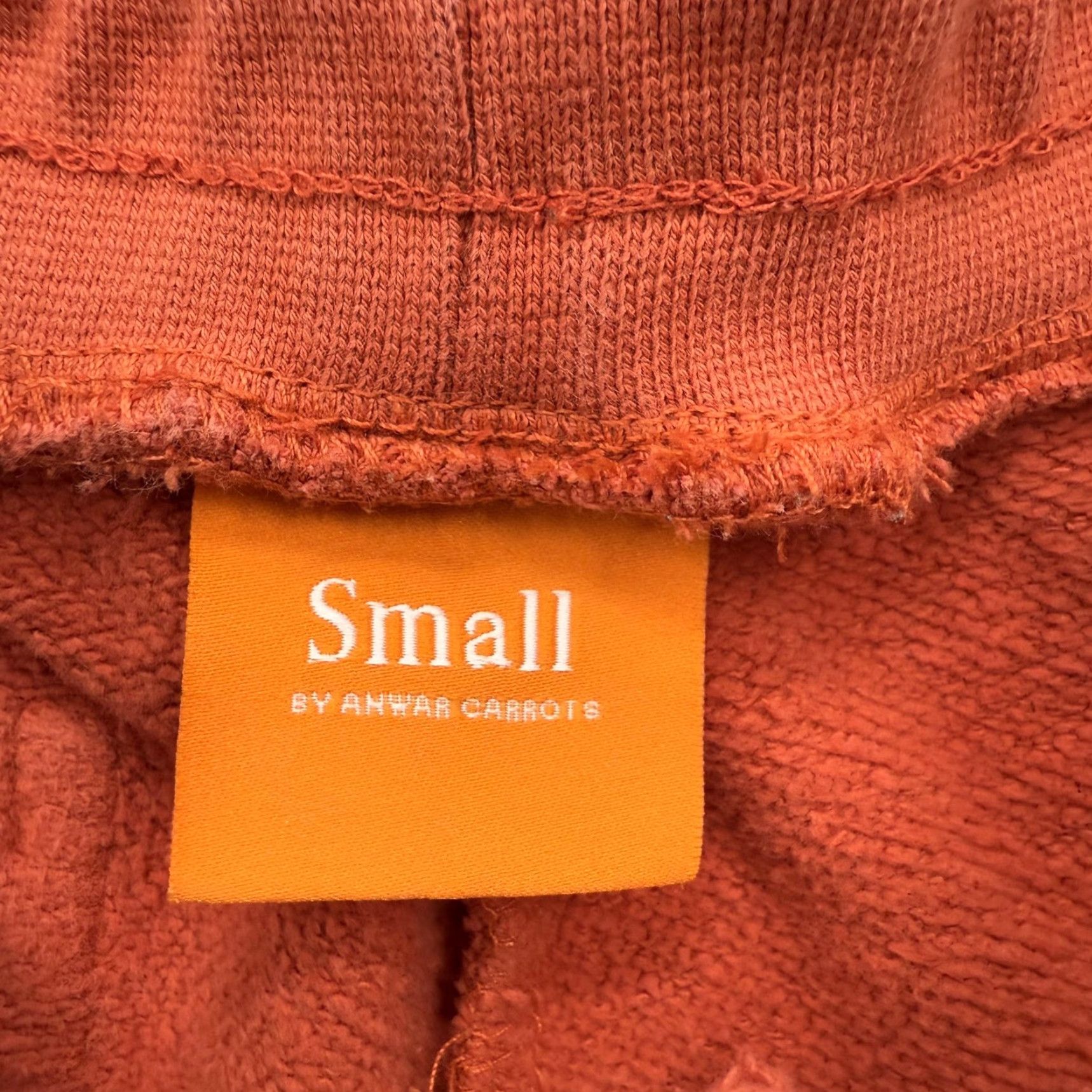 Carrots by Anwar Carrots VINTAGE Carrots by Anwar Carrots Shorts Mens S Orange Sweat Fleece Drawstring Logo Pocket Size US 29 - 4 Thumbnail