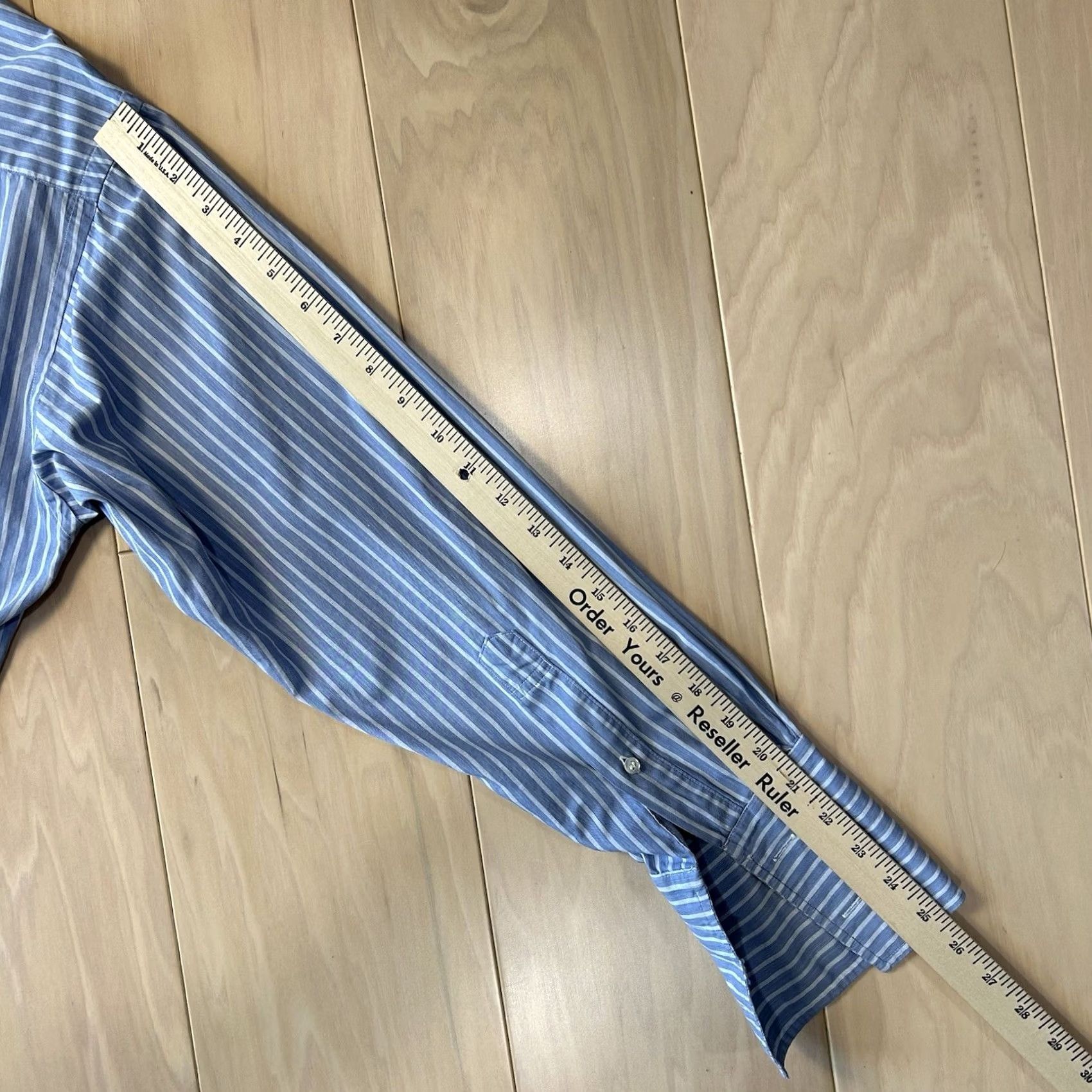 Brooks Brothers VINTAGE Brooks Brothers Makers Button Up Shirt French Cuff Mens Blue Striped Cotton 14.5-2 Size US S / EU 44-46 / 1 - 5 Thumbnail
