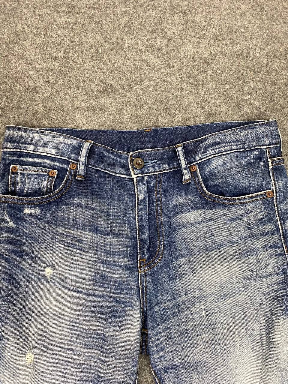 Japanese Brand uniqlo fabric by kaihara japanese brands distressed denim Size US 32 / EU 48 - 5 Thumbnail