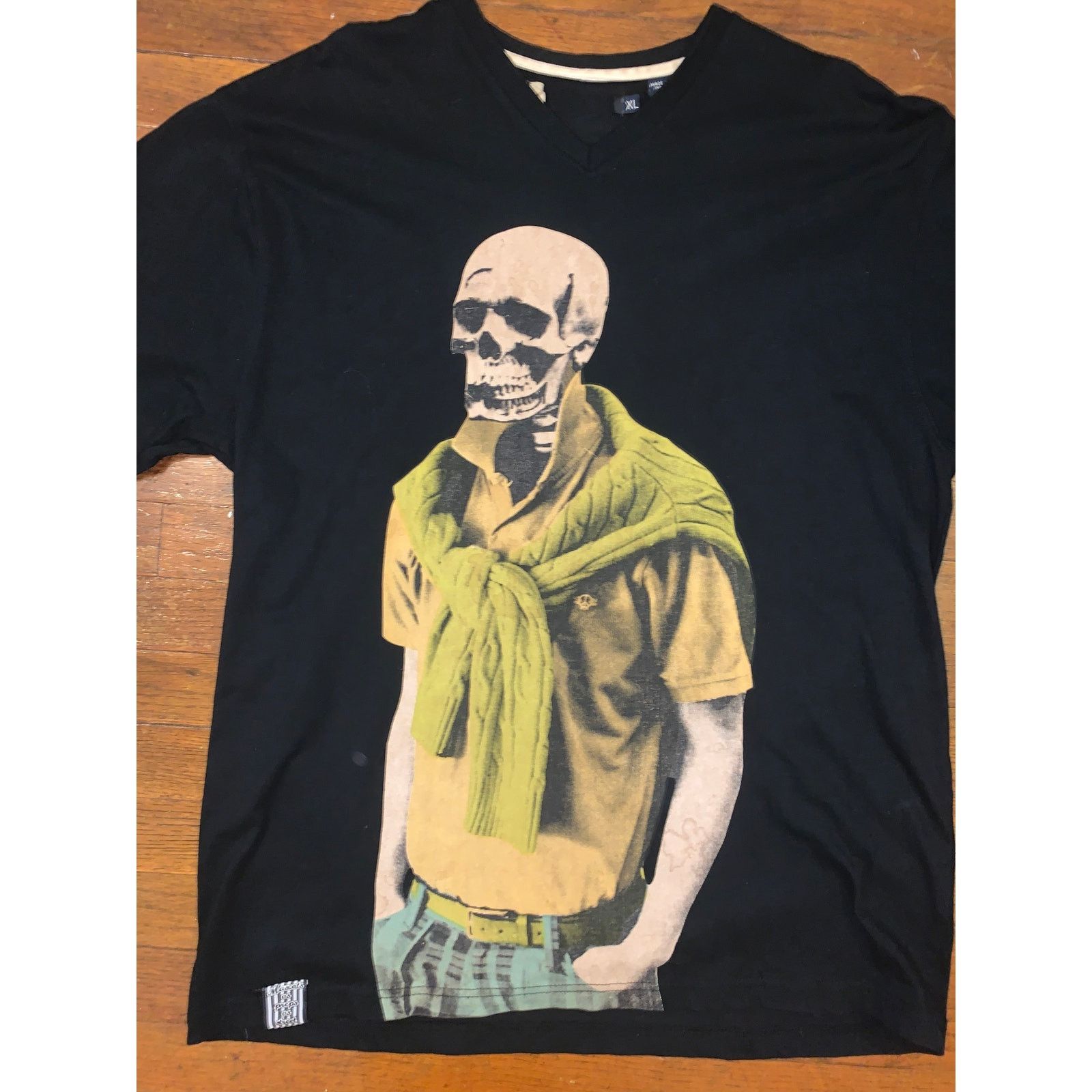 Other Indigo Red Denim Co Skull Prep V-Neck T-Shirt Black XL Size US XL / EU 56 / 4 - 1 Thumbnail