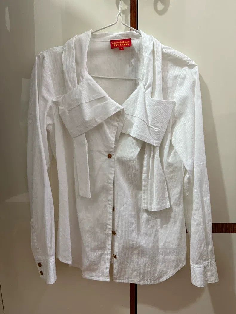 Vivienne Westwood Vivienne Westwood Vintage Big Bow Shirt with Saturn Embroi Size M / US 6-8 / IT 42-44 - 2 Thumbnail