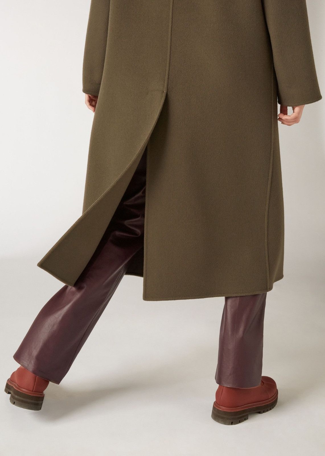 Loro Piana o1srvl11e0824 Ortiz Cashmere Coat in Olive Green Size XXL / US 16-18 / IT 52-54 - 5 Thumbnail