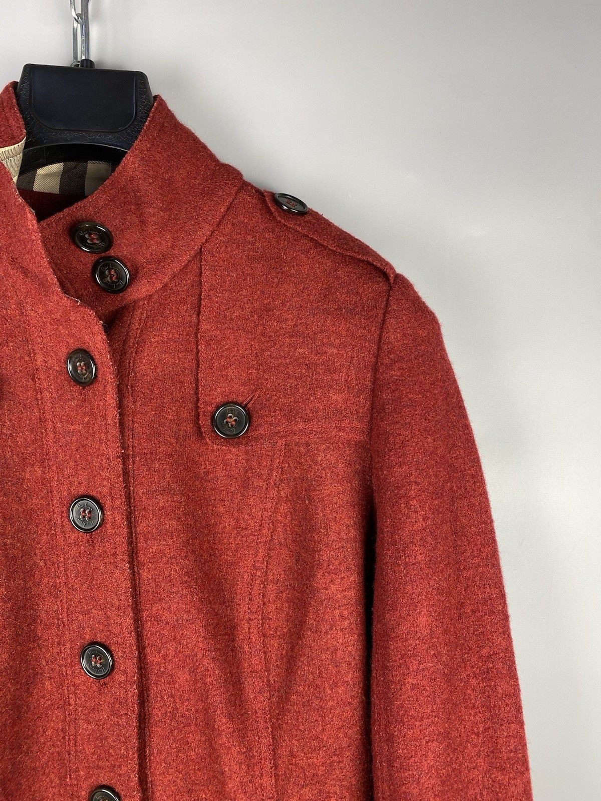 Burberry Burberry Women Luxury Wool Pea Coat Jacket Size S / US 4 / IT 40 - 6 Thumbnail