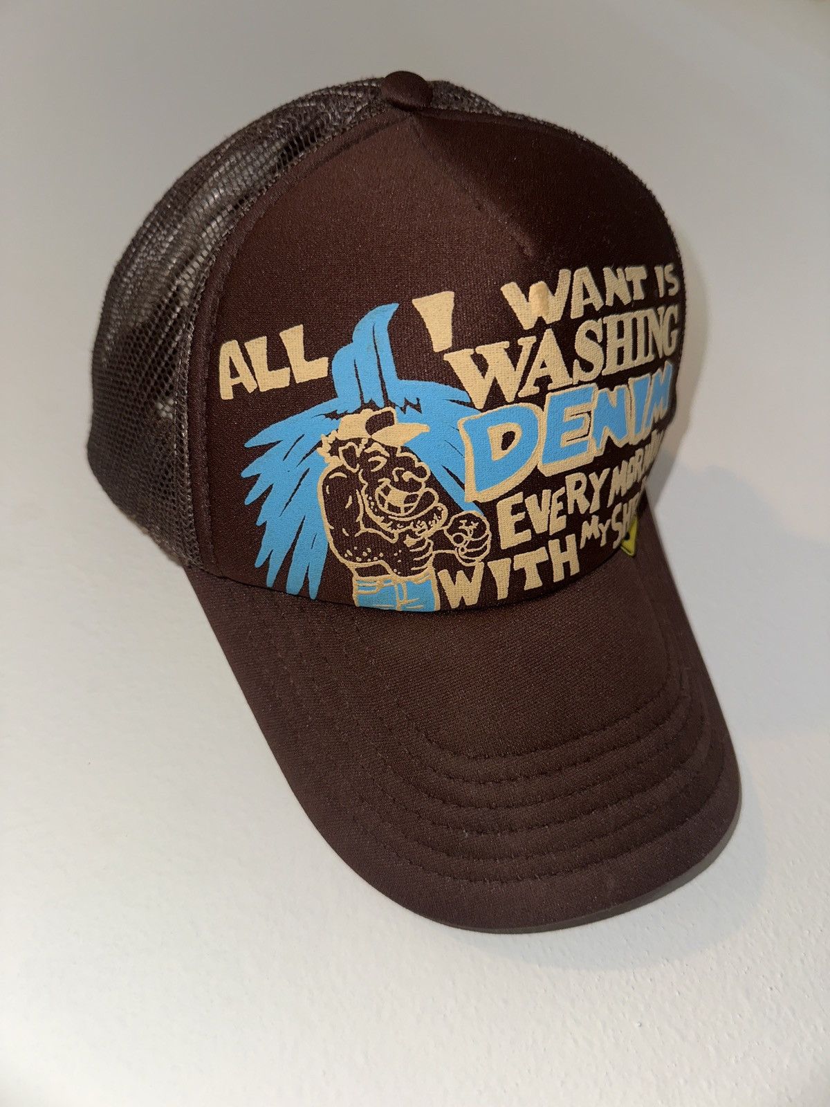 Kapital Kountry Kapital Kountry Denim Shrink Trucker Hat Brown