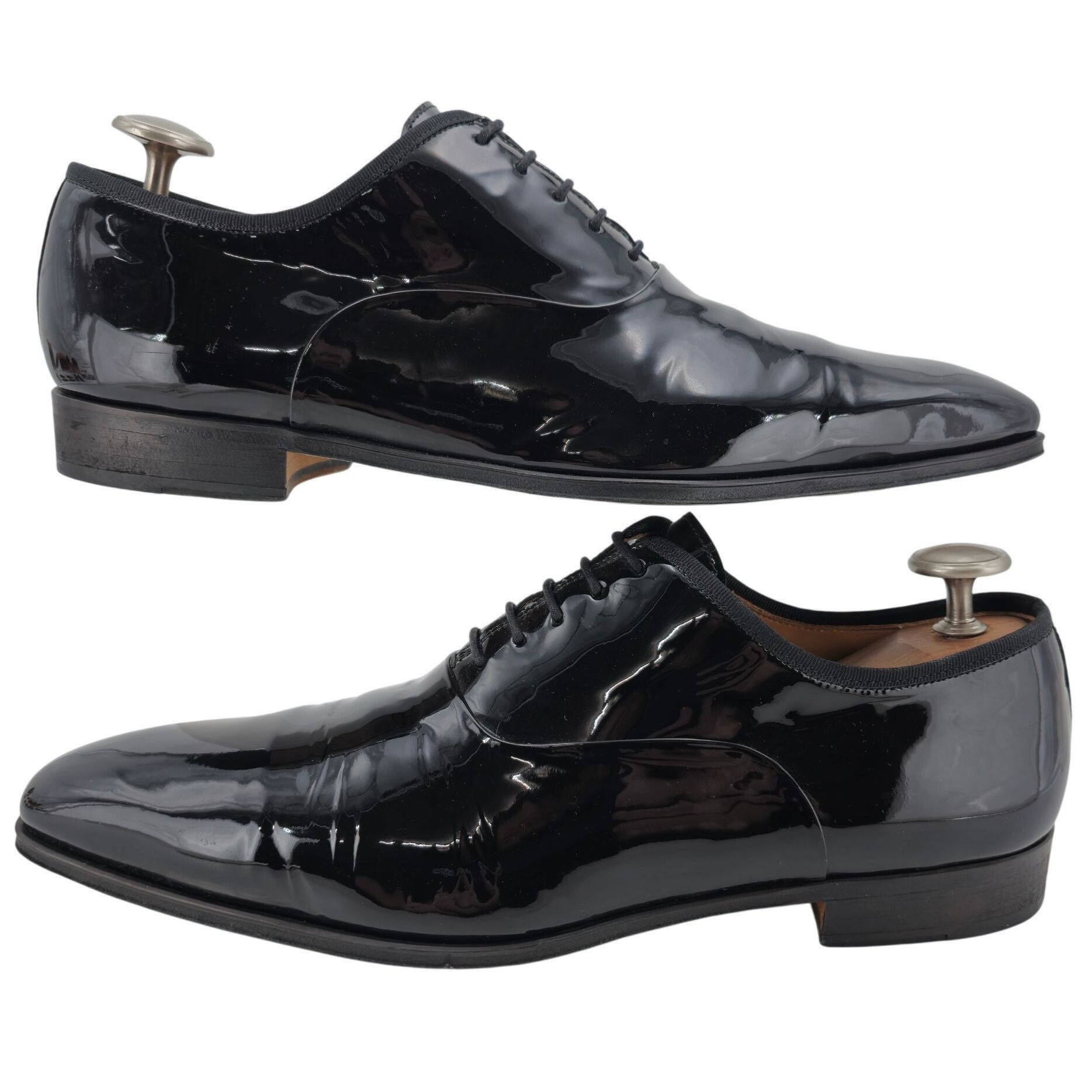 Magnanni Magnanni Saks Fifth Ave Black Patent Leather Dress Shoes Men Size US 11.5 / EU 44-45 - 4 Thumbnail