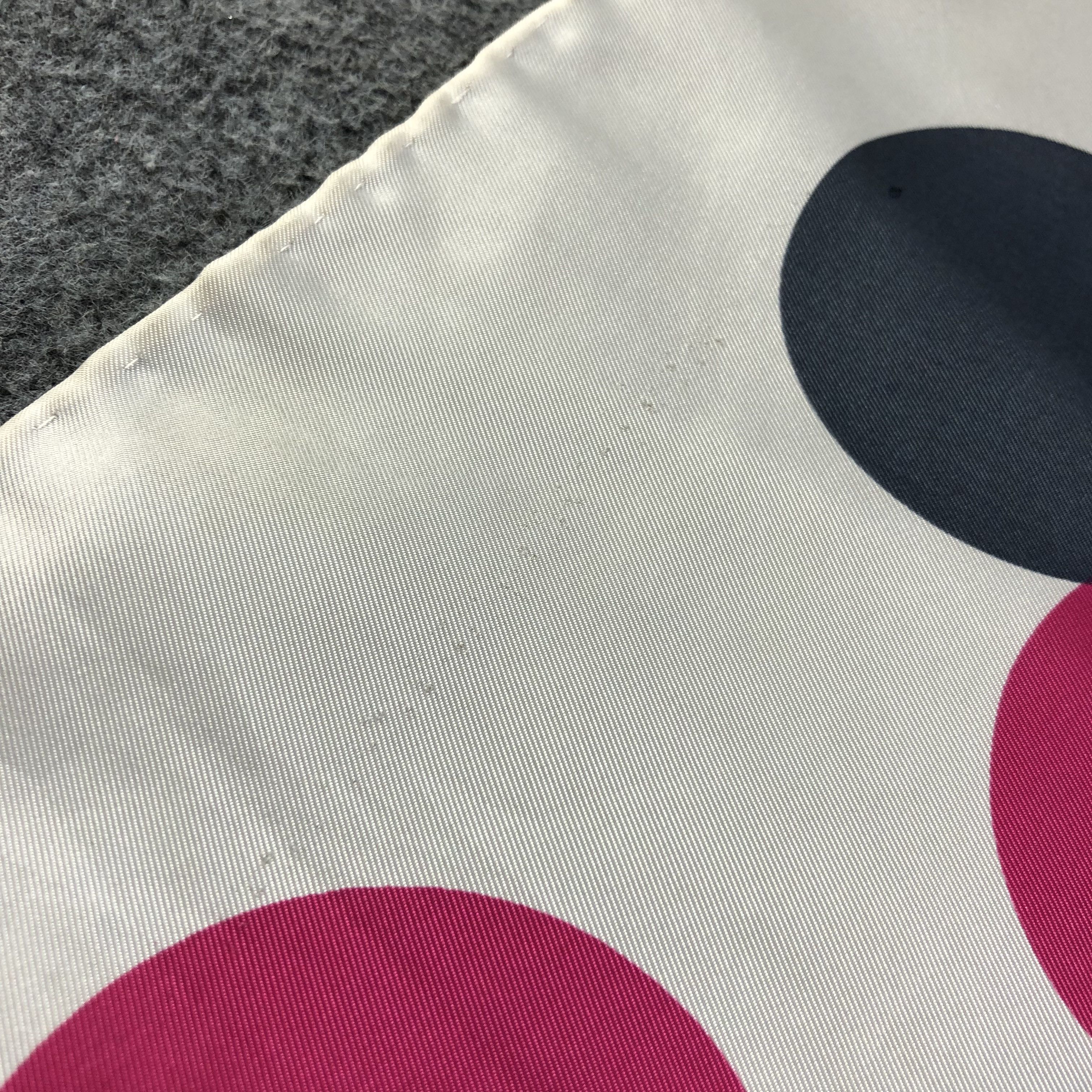 Vintage Polka Dots Hand Rolled Scarf M407 Size ONE SIZE - 8 Thumbnail