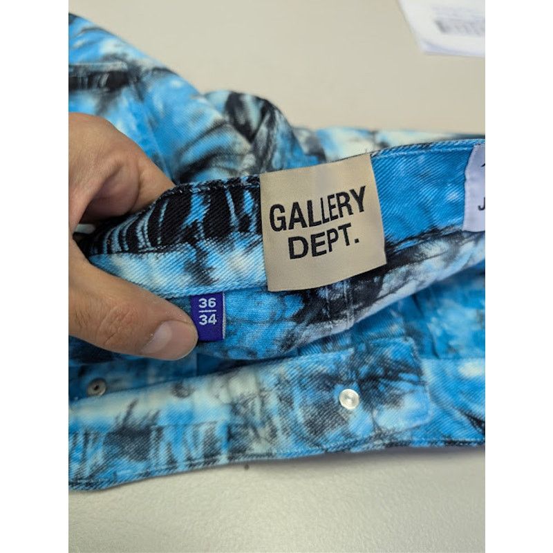 Gallery Dept. o1rshd1 Marley Tie Dye Denim Jeans in Blue / Black / White Size US 36 / EU 52 - 19 Thumbnail