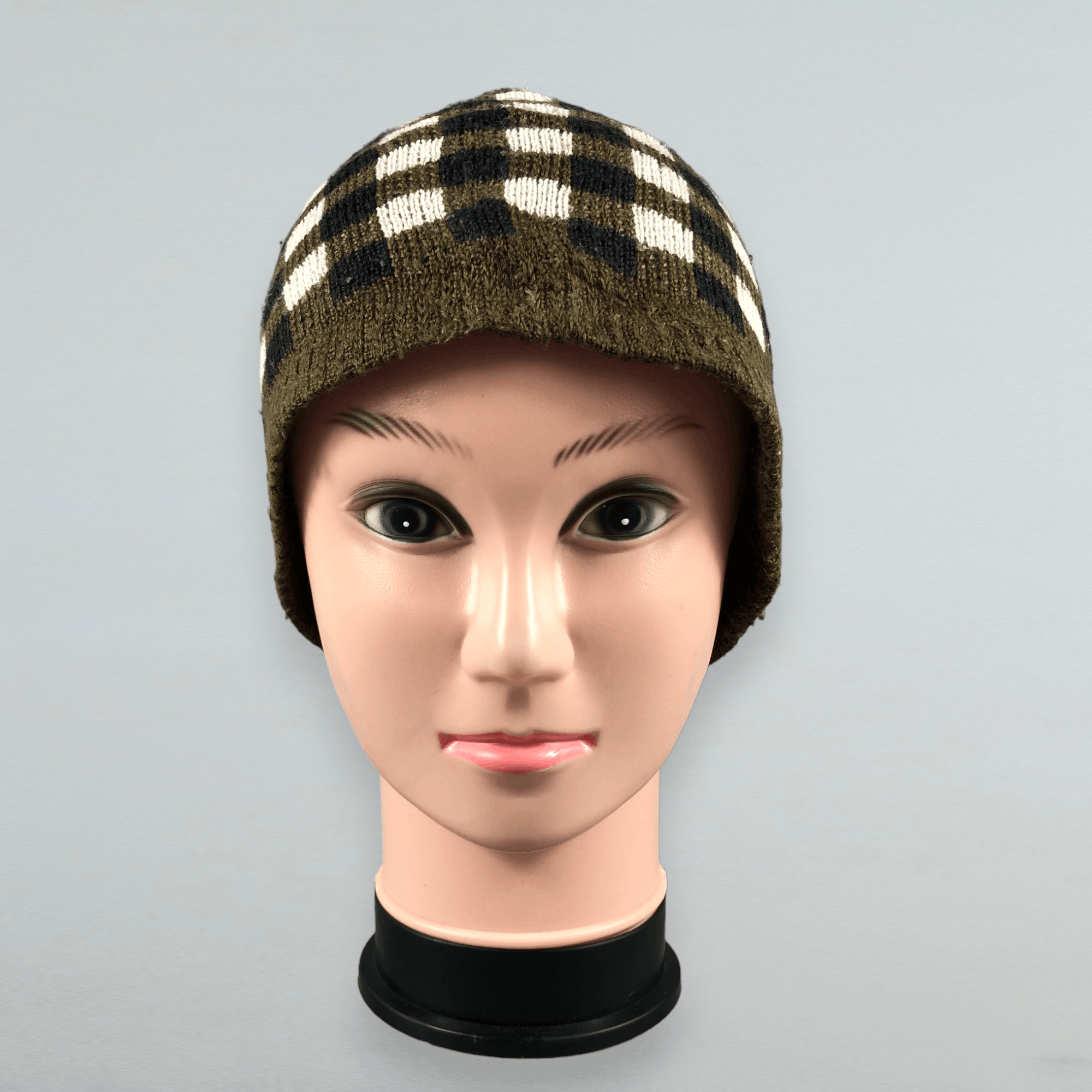 Japanese Brand Japanese Brand Checkered Beanie Size ONE SIZE - 1 Thumbnail