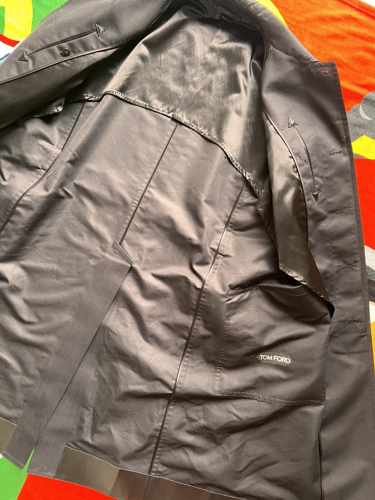 Tom Ford 48 / L Tom Ford Leather Outerwear Trench Coat Black tailor Size US M / EU 48-50 / 2 - 15 Thumbnail