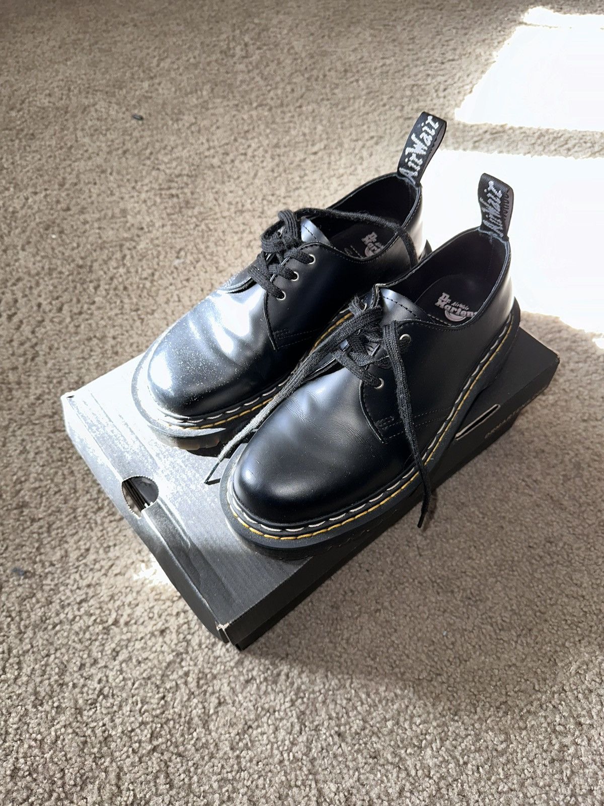 image of Dr Martens x Rick Owens Dr. Martens X Rick Owen’S 1461 Bex Derby Shoes in Black, Men's (Size 8)