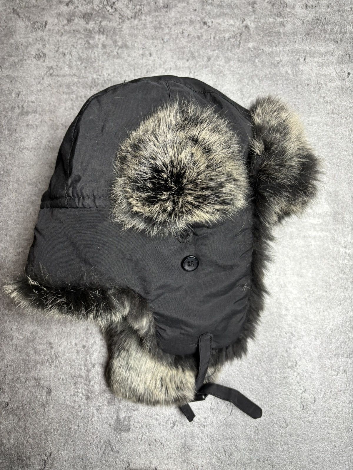 Vintage Vintage Warm Rabbit Fur Hat With Earflaps Size ONE SIZE - 3 Thumbnail