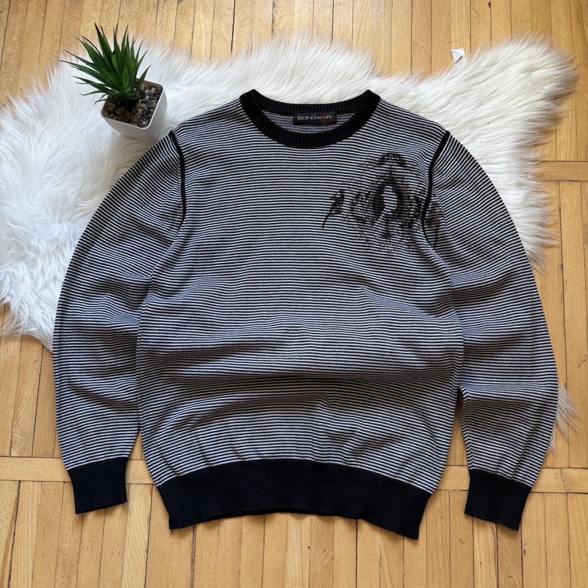 If Six Was Nine 📌 Vintage 00s LGB Vibe Knit Striped Sweater Y2K Size M / US 6-8 / IT 42-44 - 1 Thumbnail