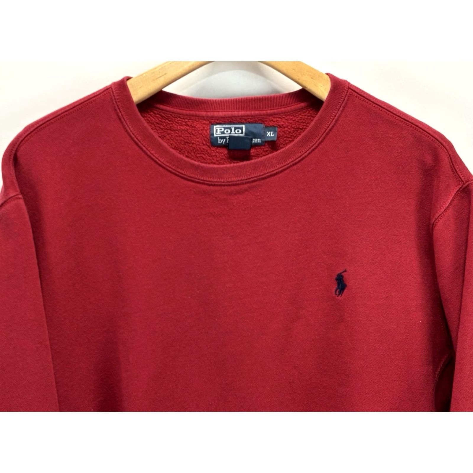 Polo Ralph Lauren VINTAGE Polo Ralph Lauren Sweatshirt Crewneck XL Red 90s Heavyweight Polo Sport Mens Pullover Logo Embroidered Reverse Weave Style Size US XL / EU 56 / 4 - 2 Thumbnail