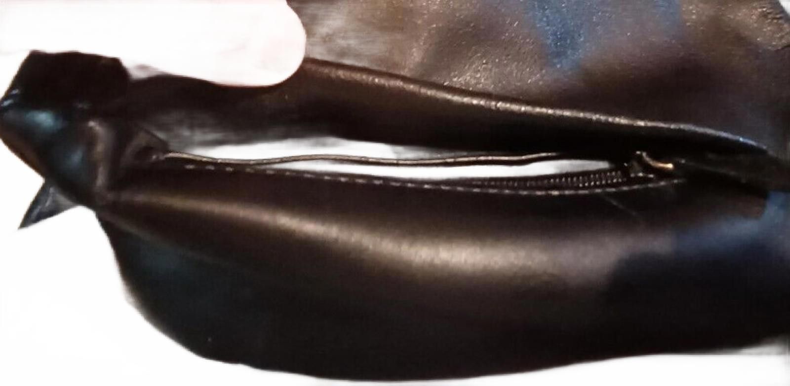 The Unbranded Brand Unbranded Genuine Leather Black Shoulder Bag Adj. Strap Size ONE SIZE - 6 Thumbnail