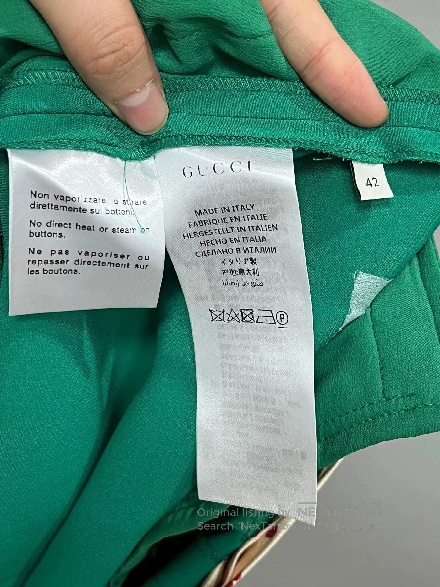 Gucci gucci green trousers with original tag. Size US 42 / EU 58 - 4 Thumbnail
