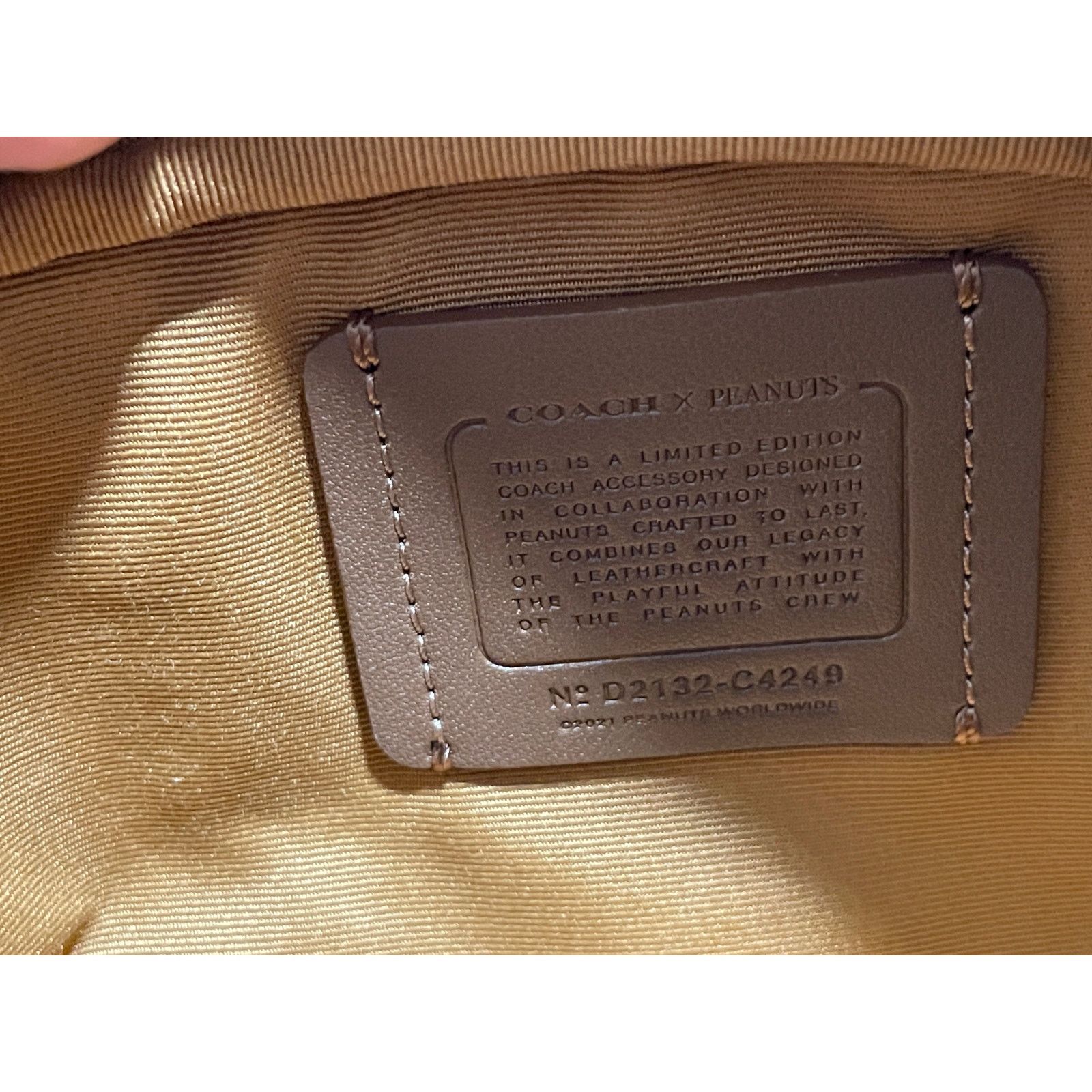 Coach x Peanuts Small Boxy Cosmetic Case w/ Woodstock new