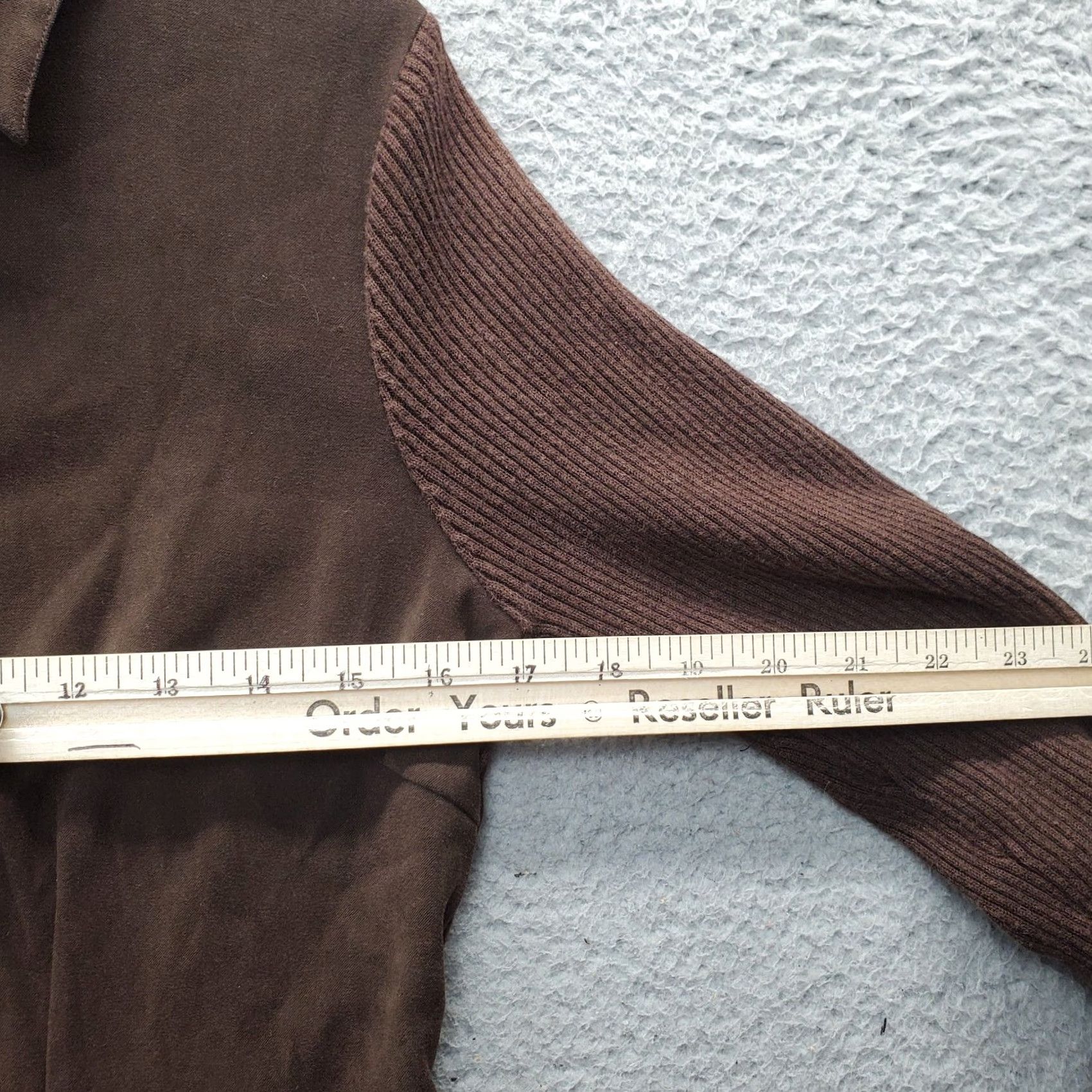 Vintage Versailles Shirt Womens Small Brown Stretch Long Sleeve Collared Button Down Size S / US 4 / IT 40 - 6 Thumbnail