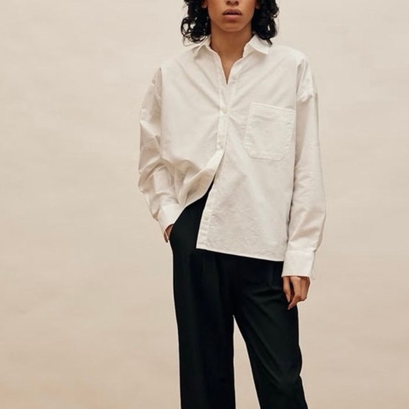 Other Djerf Avenue breezy white cotton relaxed boxed shirt sz XXS Size XXS / US 00 / IT 34 - 1 Thumbnail
