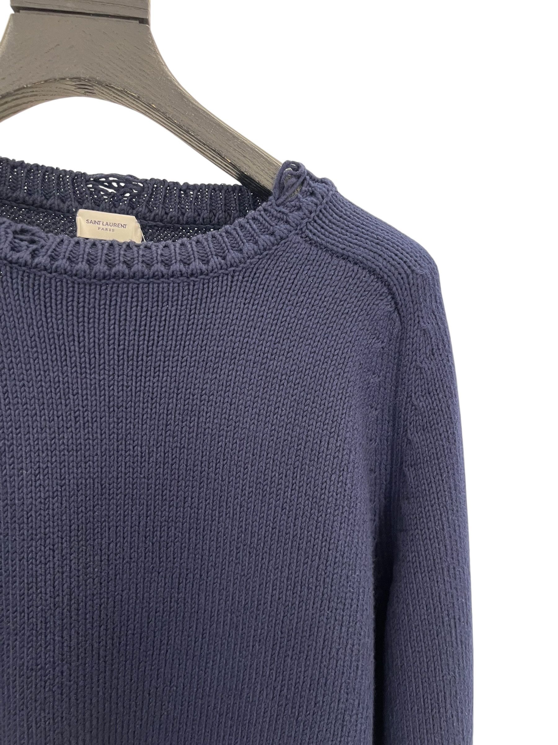 Saint Laurent Paris Saint Laurent Destroyed Knit Sweater Size US XS / EU 42 / 0 - 4 Thumbnail