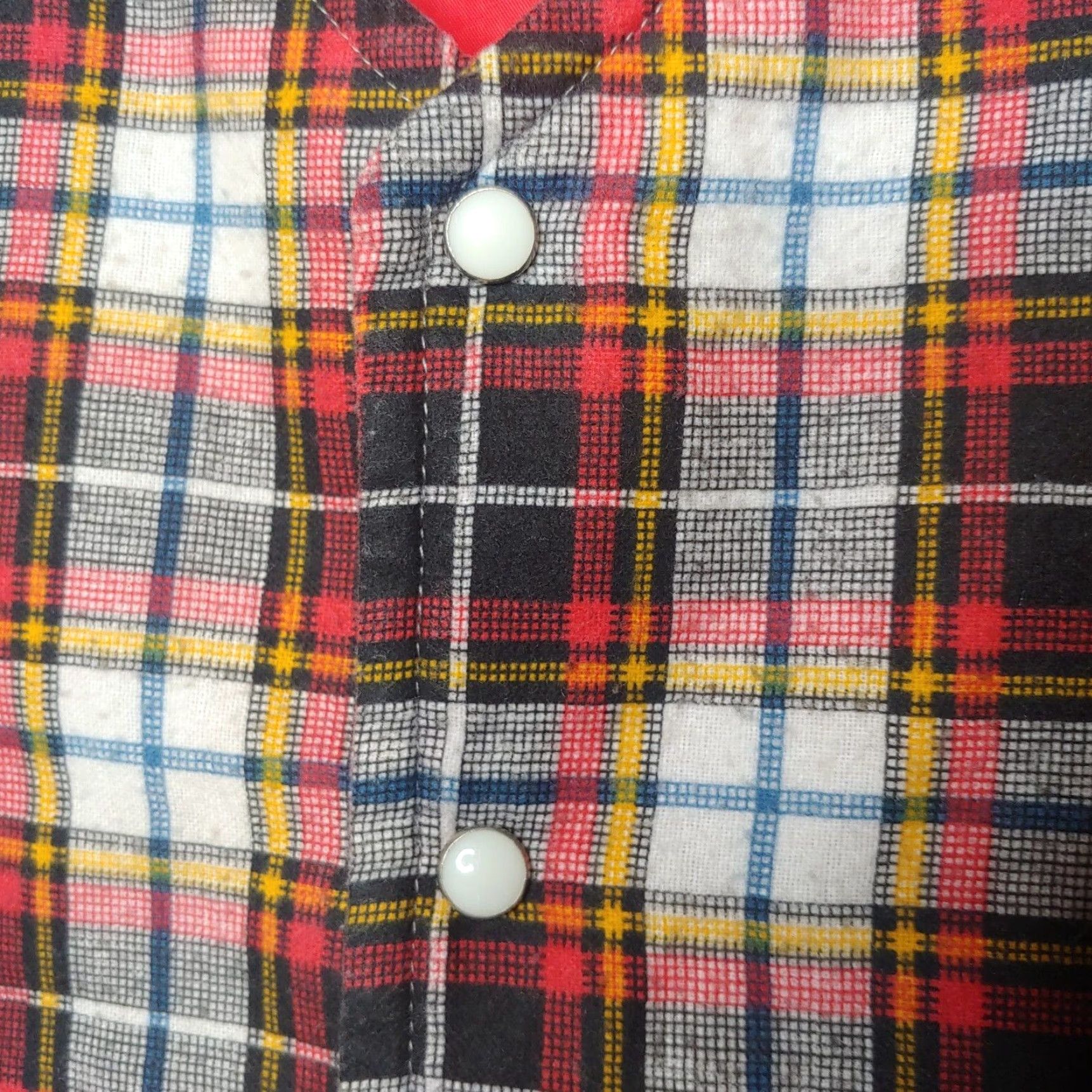 Vintage VINTAGE Klondike Vest Mens M Quilted Lined White Red Plaid Pearl Snaps Western/Hipster Workwear Grandpa USA Vest Size US M / EU 48-50 / 2 - 6 Thumbnail
