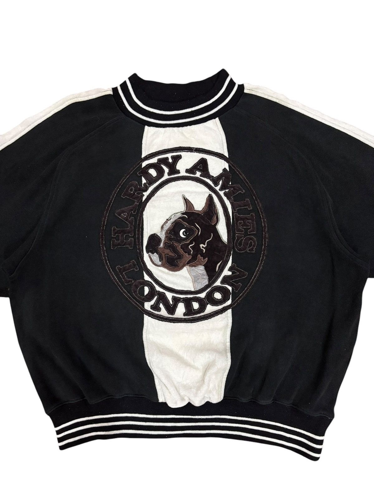 Hardy Amies × Vintage Hardy Amies Sport Embroidered Big Logo Bomber Sweatshirt Size US M / EU 48-50 / 2 - 2 Thumbnail
